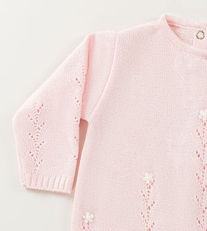 Saída Maternidade Tricot Flor Delicada