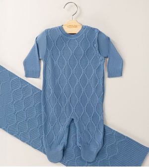 Saída Maternidade Losangos Azul - 111157AB