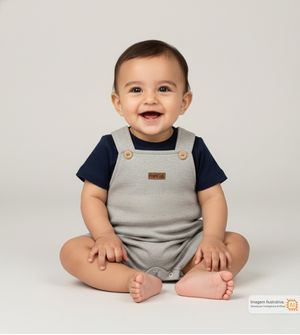 JardineiraCamiseta Básica Cinza