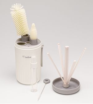 Kit Limpeza de Mamadeira com Estojo Cinza Twibex