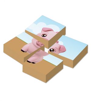 Meu Primeiro Quebra Cabeça Fazendinha 20 peças