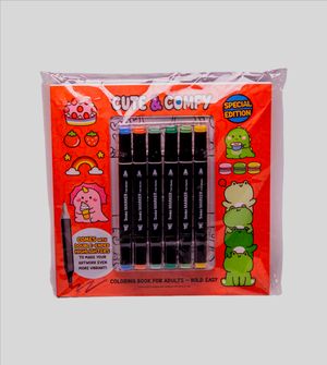 Livro Cute & Comfy Edição Especial com 6 Canetas