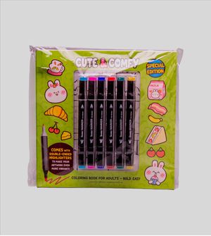 Livro Cute & Comfy Edição Especial com 6 Canetas