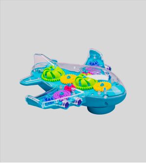 Avião Transparente com Engrenagens