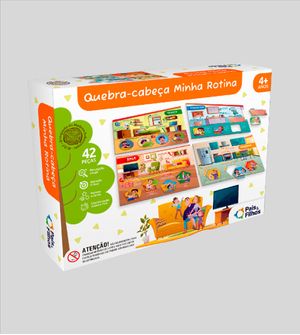 Quebra Cabeça Minha Rotina com 42 peças