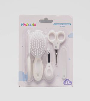 Kit Cuidados para o Bebê com 5 itens Branco