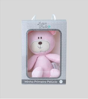 Minha Primeira Pelúcia Urso Bru Rosa