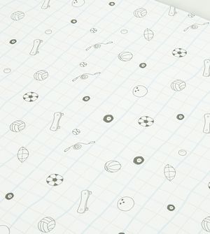 Lençol Avulso com Elástico para Berço Americano Estampado - 2983