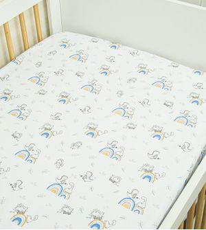 Lençol Avulso com Elástico para Berço Americano Estampado - 2983