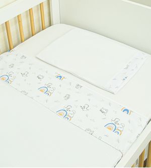 Jogo de Lençol para Berço Americano Estampado com 3 Peças