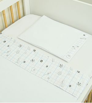 Jogo de Lençol para Berço Americano Estampado com 3 Peças