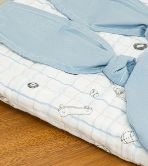 Toalhão de Banho Avental Com Capuz Xadrez 100 x 90 cm