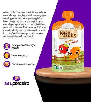Papinha Orgânica Natuzinho Manga & Maçã 99g