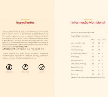 Biscoito de Maizena Sabor Leite Vegano Sem Glúten 112g