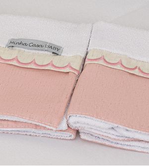 Kit Pano de Boca Plush Atoalhado com 3 peças