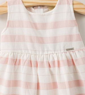 Vestido Listras Rosa