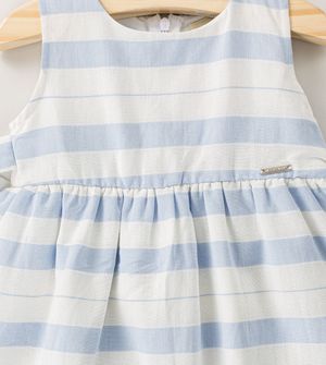 Vestido Listras Azul