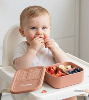 Lancheira Bento Box Silicone Rosa Twibex