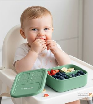 Lancheira Bento Box Silicone Verde Twibex