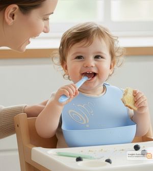 Kit Colheres de Silicone com 2 Unidades Azul/Verde Twibex