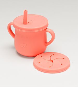 Copo de Silicone 2 em 1 Rosa 150ml Twibex