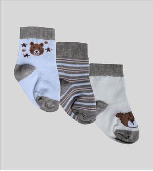 Kit Meia Ursinho com 3 Unidades - 1162