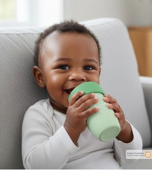 Copo de Treinamento em Silicone 360 Verde 240ml Twibex