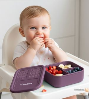 Lancheira Bento Box Silicone Lilás Twibex