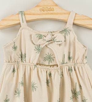 Vestido Palmeiras Bege