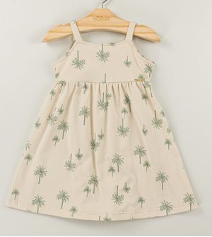 Vestido Palmeiras Bege