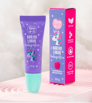 Brilho Labial Holográfico Unicórnio - Framboesa Encantada