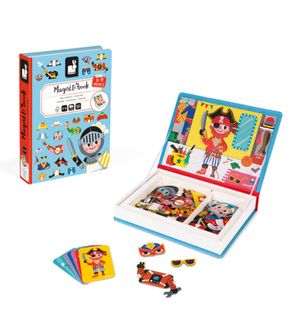 Livro Magnético Festa a Fantasia com 36 peças Janod