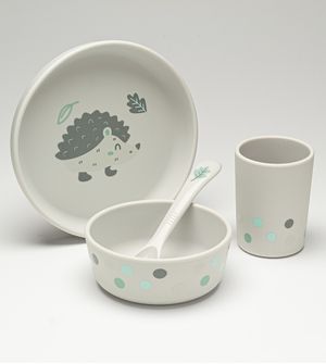 Kit Refeição em Silicone com 4 peças Floresta Twibex