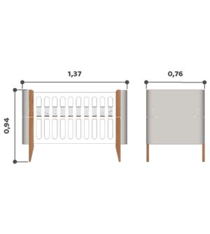 Berço Americano Evolutivo 3 em 1 Bo