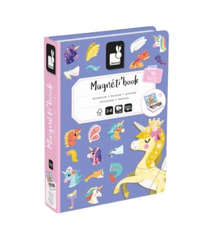 Livro Magnético Unicórnios com 44 peças Janod