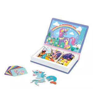 Livro Magnético Unicórnios com 44 peças Janod