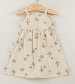 Vestido Palmeiras Bege