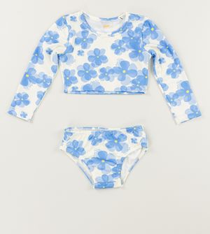 Conjunto Cropped/Calcinha Floral