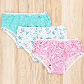 Kit Calcinha Oceano com 3 unidades - 620 De 0 a 10 anos