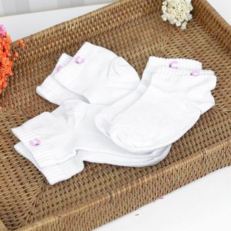 Kit Meia Cano Curto Infantil com 3 Unidades Tam. 23 a 26