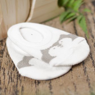 Meia Sapatilha Colorida Branco Tam. 0 a 15