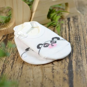 Meia Sapatilha Com Cheirinho Laço Branco Tam. 21 a 25