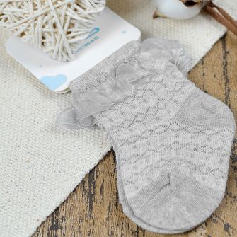 Meia Festa Fashion Cinza Tam. 0 a 15