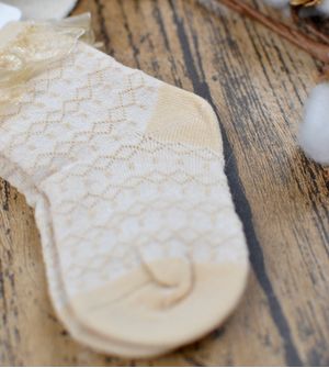 Meia Festa Fashion Bege Tam. 0 a 20