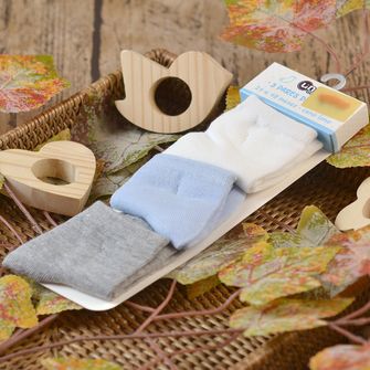 Kit Meia Cano Longo com 3 Unidades MB1904CL Azul De 0 a 48m