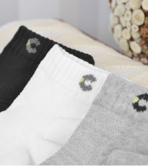 Kit Meia Cano Curto com 3 Unidades Cinza Tam. 34 a 38