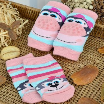 Kit Meia e Joelheira Divertida Tam. 17 a 20