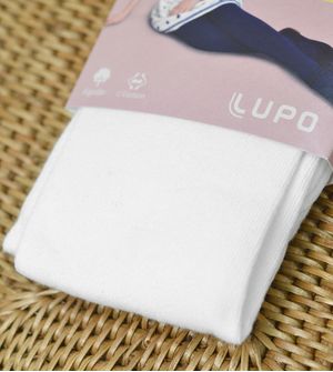 Meia Calça Lobinha Algodão com Elastano Branco 5m a 13 anos