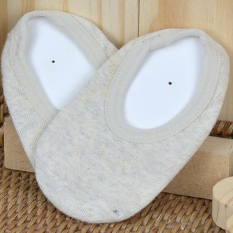 Meia Sapatilha Antiderrapante Cru Tam. 21 a 25