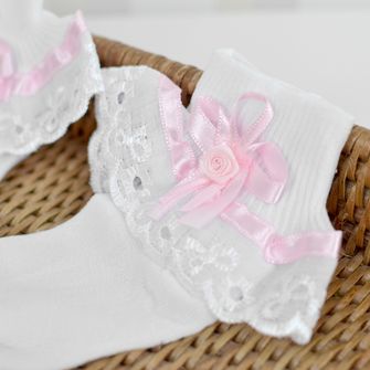 Meia Festa com Aplique e Bordado RN